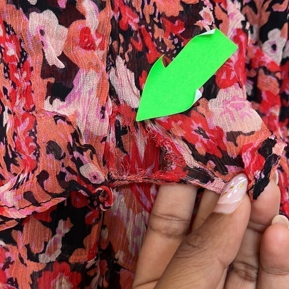 Stevie May large L chiffon dress ruffles midi length No such thing dress - Picture 8 of 8